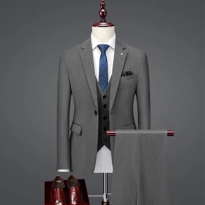 96001 three-piece set medium gray