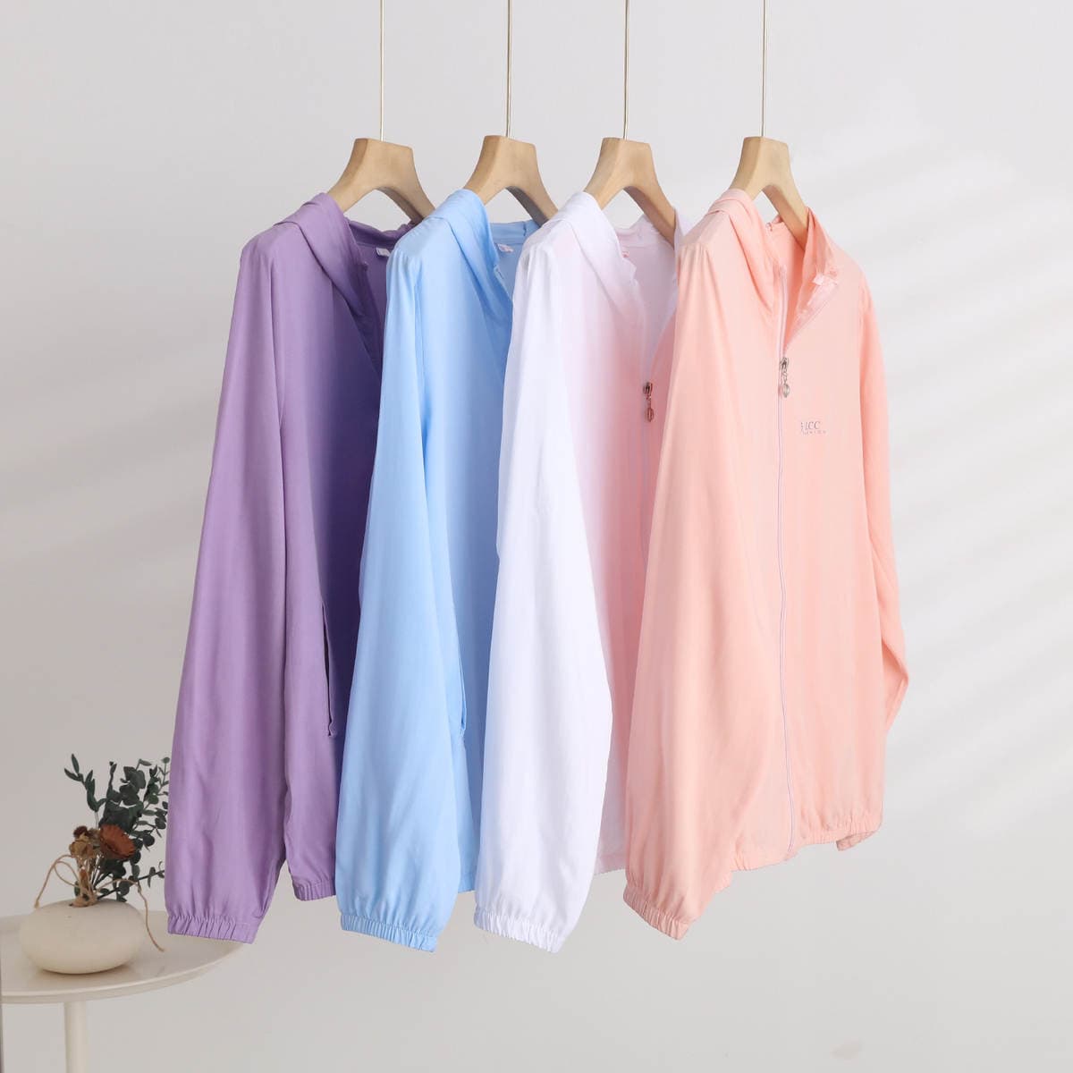 Cotton Silk plus size Loose Sun Protection Suit Summer Loose plus size Hooded Zipper Thin Coat Sports Casual Pocket Top 2