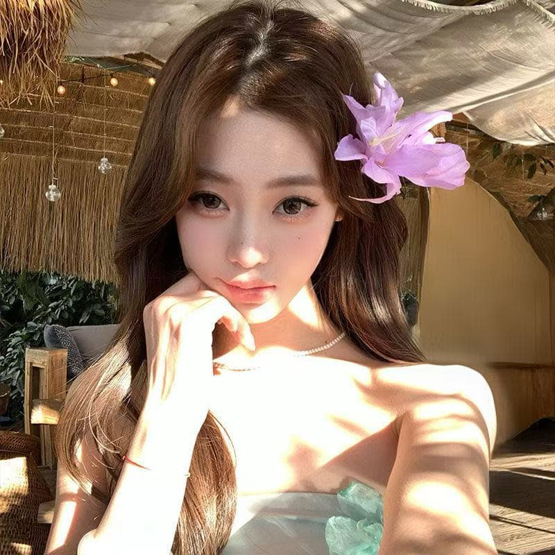 5594 lily hair clip-purple