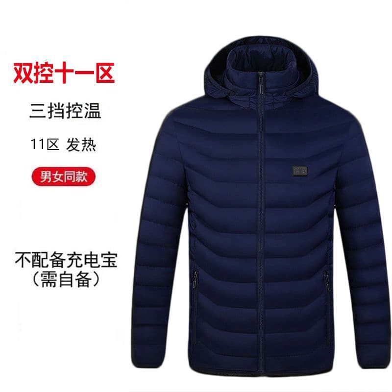 Zone 11 double control blue cotton-padded jacket