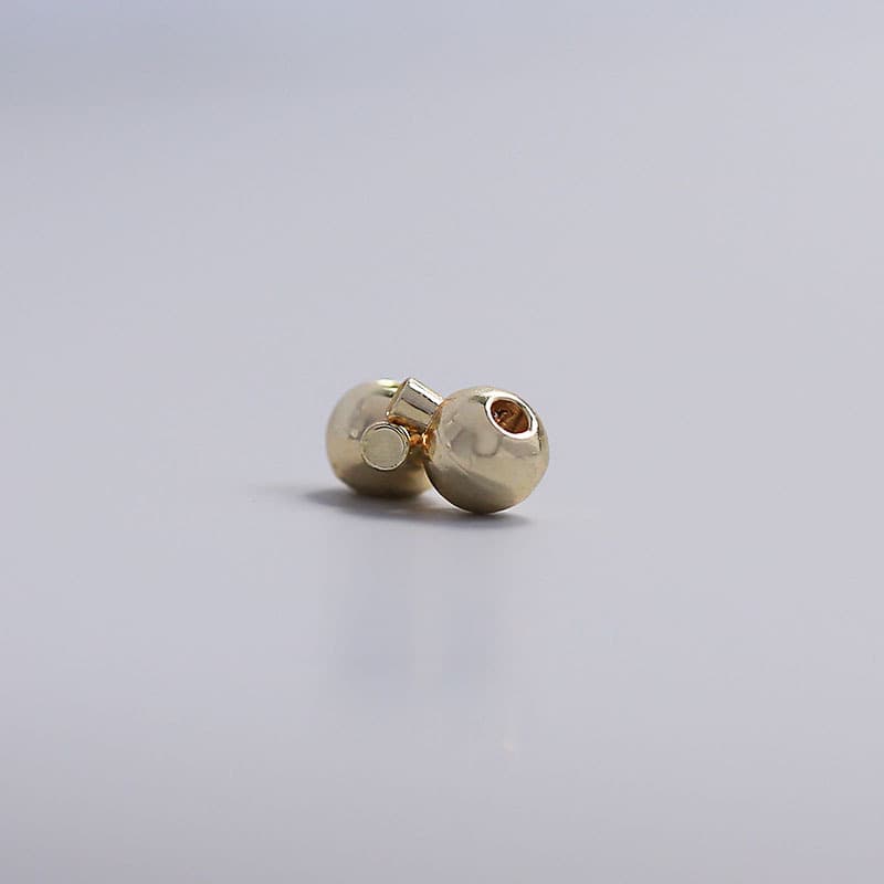 14k real gold electroplating color-preserving round positioning buckle 2.5mm