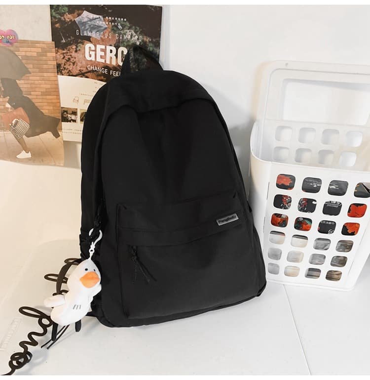 Black high-quality large matte twill version + duck