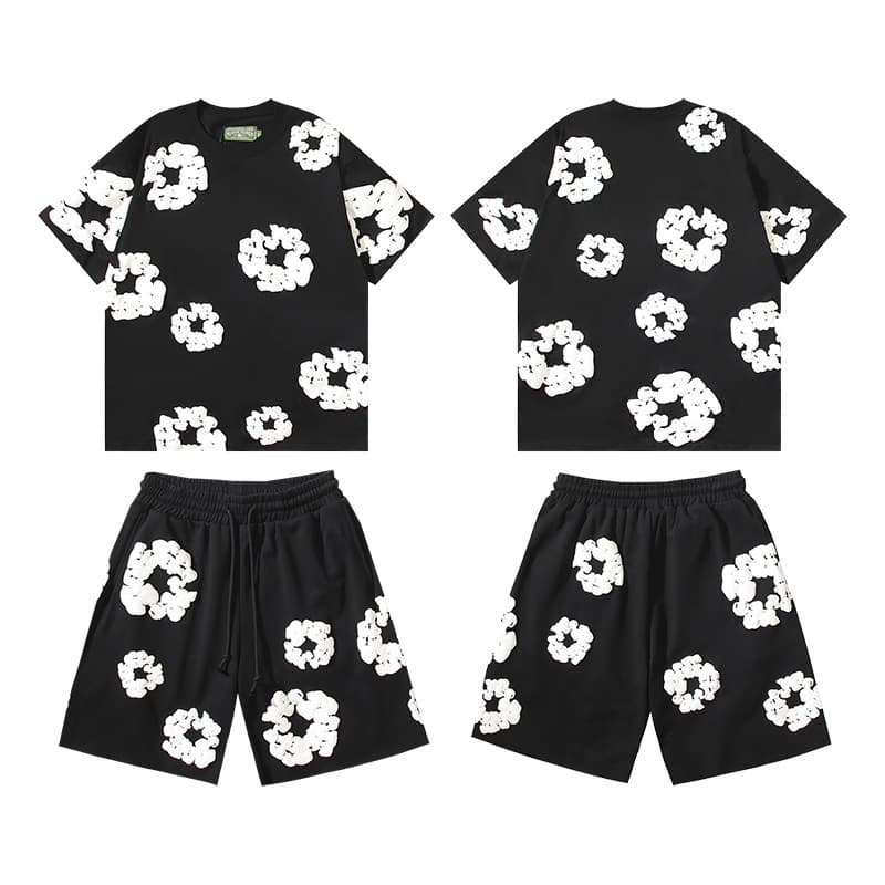 Short-sleeved suit [black]