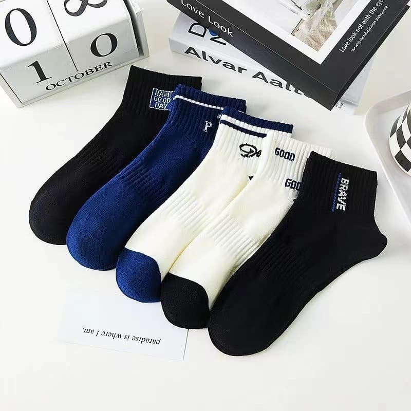 Men's boat good (10 pairs/pack of 5 colors mixed)