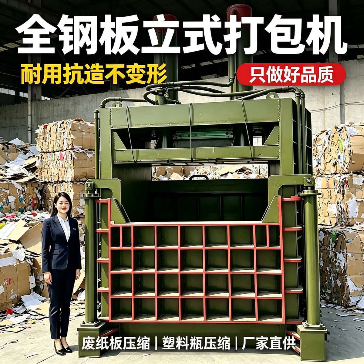 120-Ton Metal Hydraulic Baling Press Vertical Can-Busting Hydraulic Press Pictures Waste Paper Hydraulic Baling Press 4
