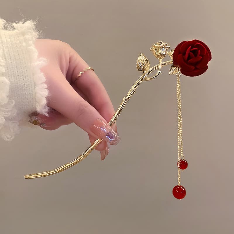 Flocked rose