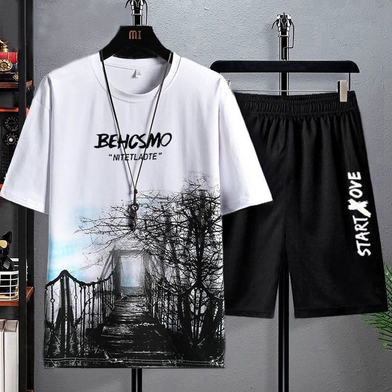 Iron bridge shorts set - white