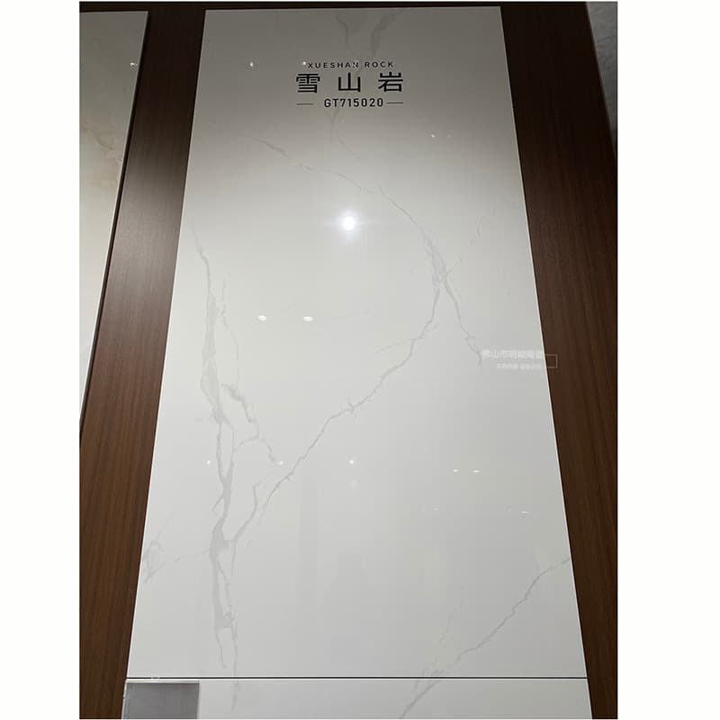 {in stock, made in foshan, guangdong} high-gloss porcelain tile 3c with g-snow mountain rock finish