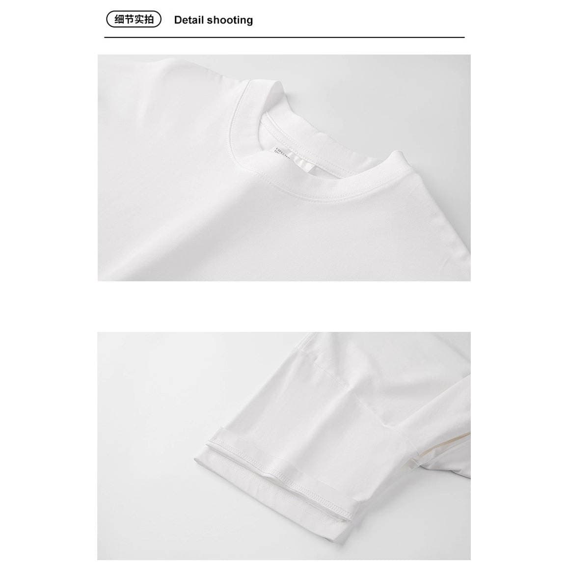 Kişi üçün qısaqol, geniş kəsimli, təmiz pambıq, böyük ölçülü T-shirt, düşmə çiyinli, hip-hop stilində 4