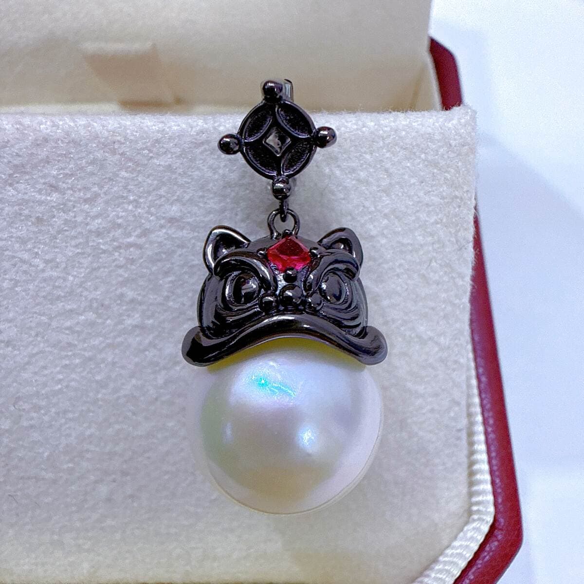 S925 Sterling Silver Accessories Empty Holder Chinese Style Mythical Beast Pixiu Universal Buckle Large Pearl Pendant 10-14mm 3