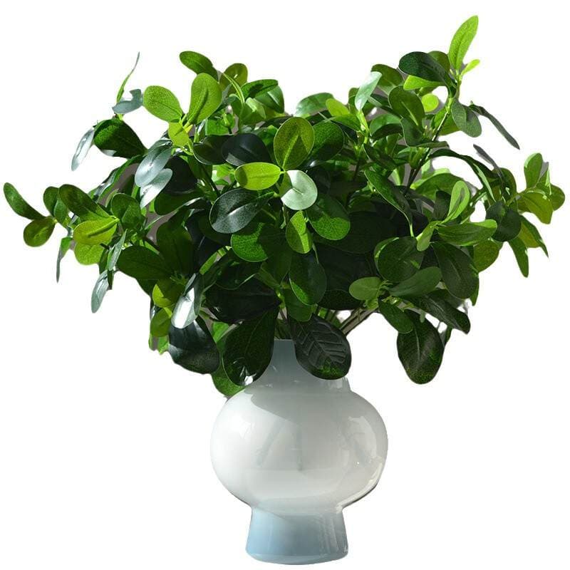 Simulation leaves 7 fork duck palm wood green plant landscape engineering decoration seven star leaves goose palm wood flower arrangement with plant wall 5