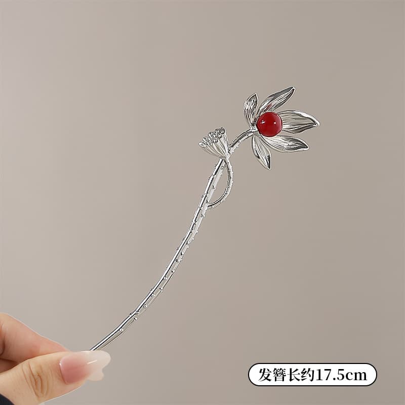 Hairpin lotus-silver