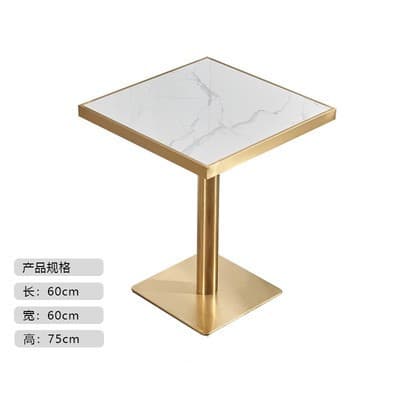 Covered with gold rim snow mountain white 60 square meters + titanium stainless steel feet