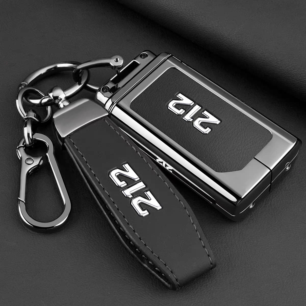 Black leather (rope buckle hanging buckle)