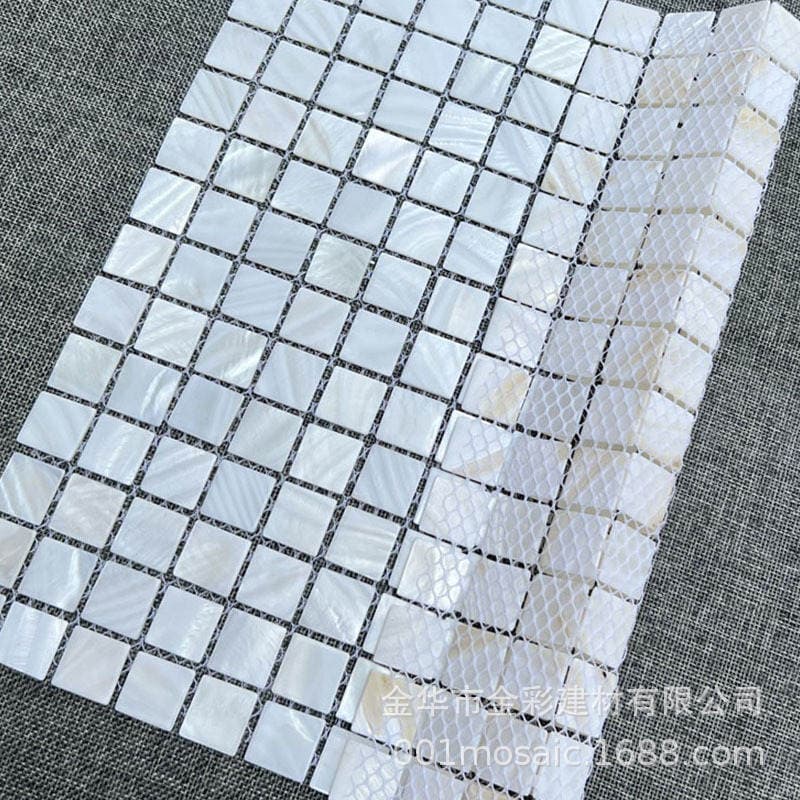Natural Shell Mosaic Tile Small Patch Wall Wall Stickers Bathroom Bathroom Background Wall Decoration Self-Adhesive 4