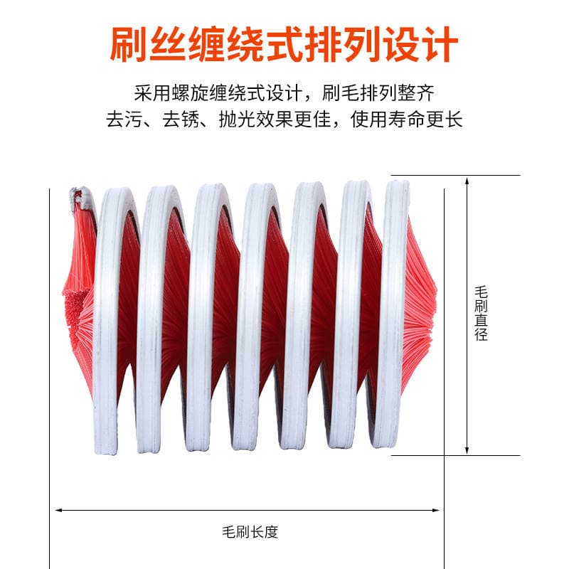 Customized Internal Winding Spring Brush with High Toughness for Decontamination, Rust Removal, Polishing, and Cleaning; Nylon/Copper-Plated/Stainless Steel 2
