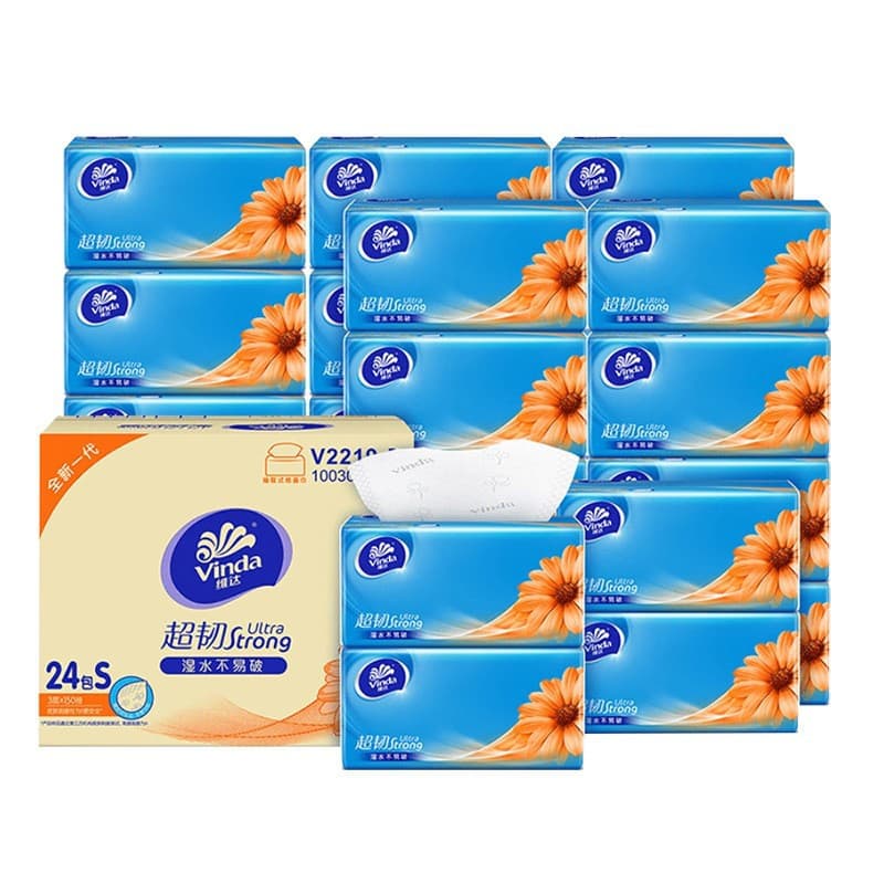 [24 packs/box s size] vinda super tough 150 draws