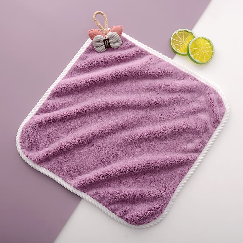 1609 Taro purple hanging towel