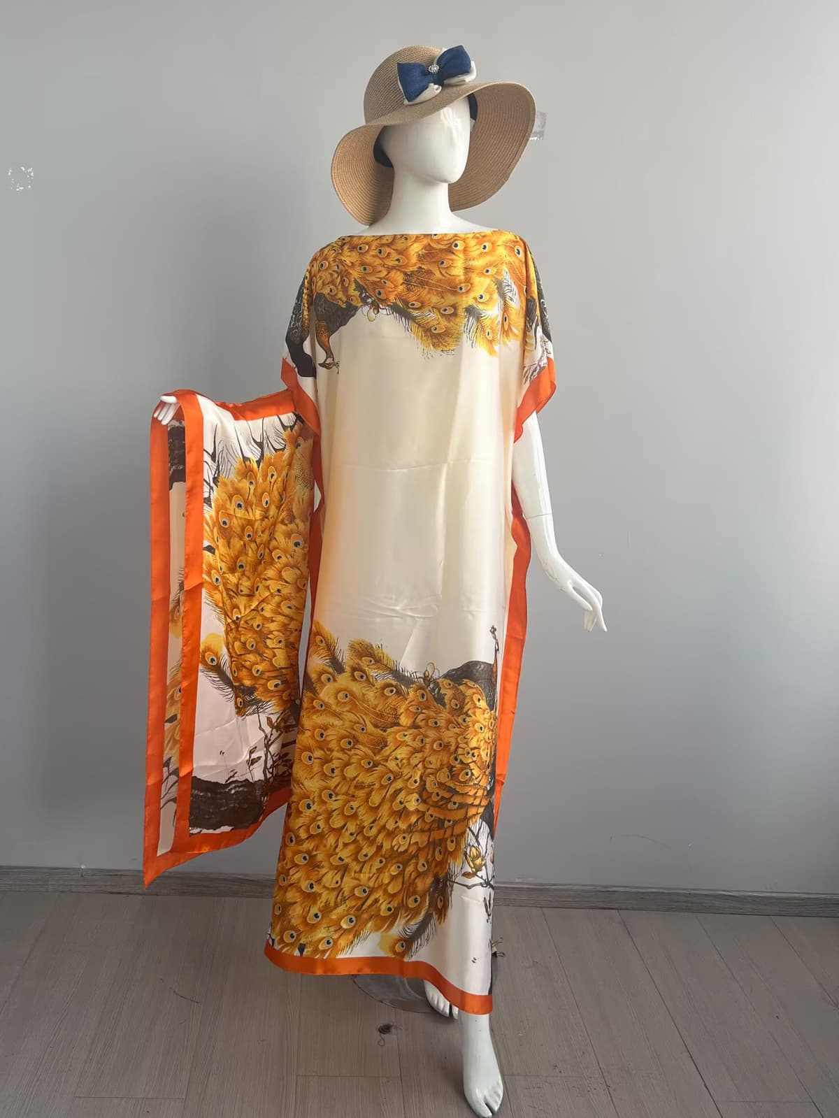 239-peacock-off-white and golden