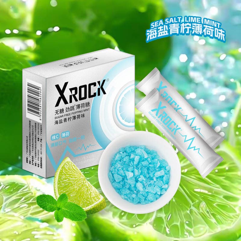 Xrock Sugar-Free Mint Popping Candy Cool Popping Candy 30g Fresh Breath Couple's Floral and Fruity Date Kissing Candy 4