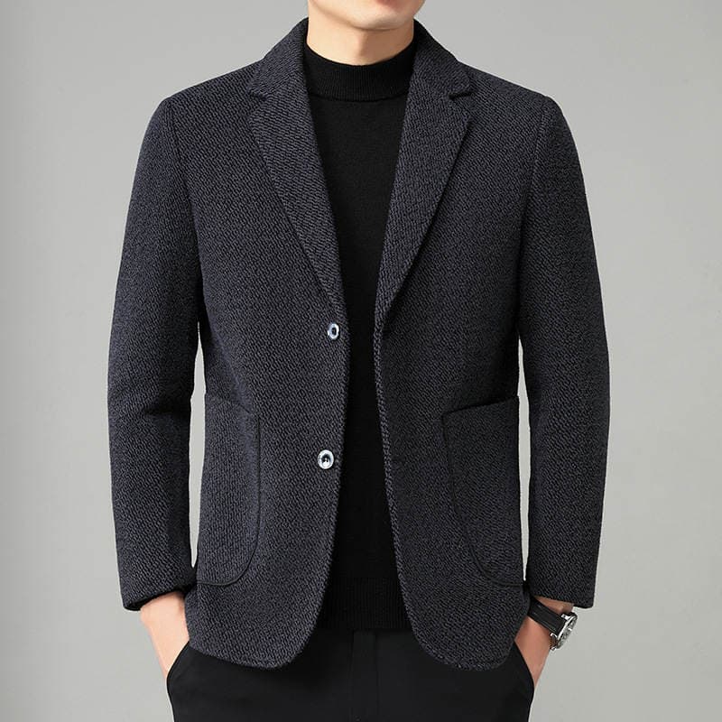 Kişilər üçün dar kəsimli damalı blazer, bir düyməli, Koreya üslubu, payız-qış 2