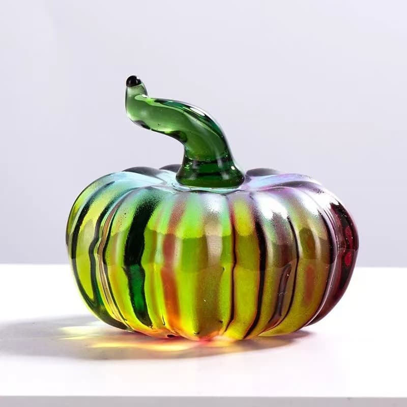 Paperweight [pumpkin] five colors-5cm-green leaves