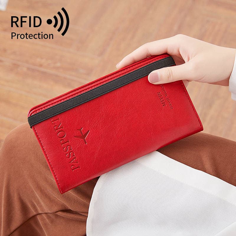 Photo Print Leather Goods New Women's Long Mobile Phone Wallet Korean-style Large Capacity Multi-function Travel Passband Bag Clutch Bag 2