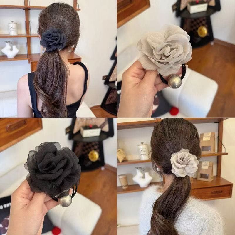 5069 pearl cloud yarn headband-black