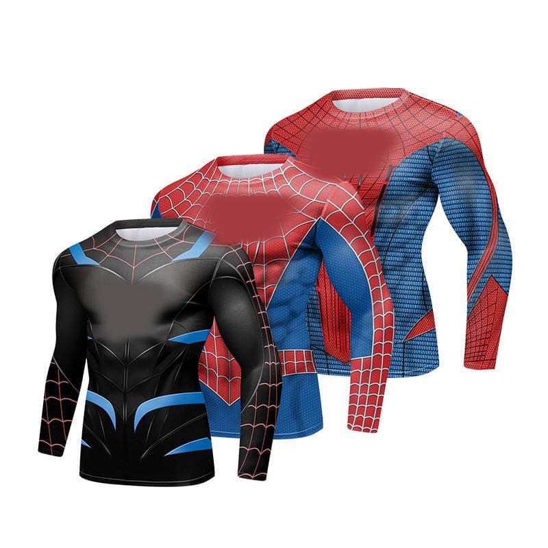 Kişi üçün idman uzunqol t-shirt, sıx, elastik, nəfəs alan, təri udan, qaçış və məşq üçün 1