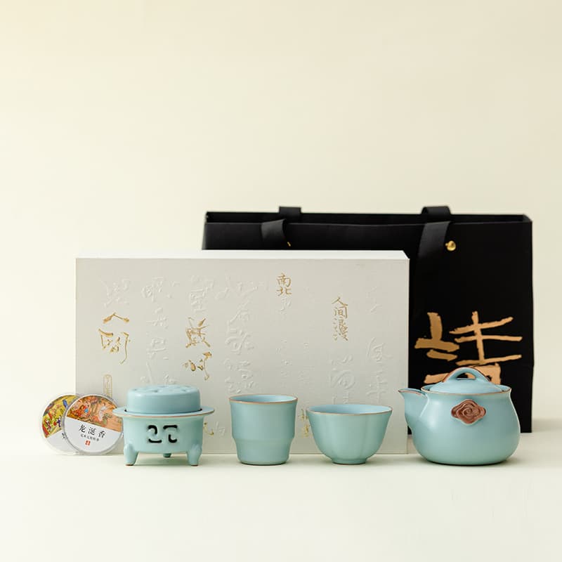 Forbidden city cultural and creative tianqing ru porcelain incense gift-hand pot