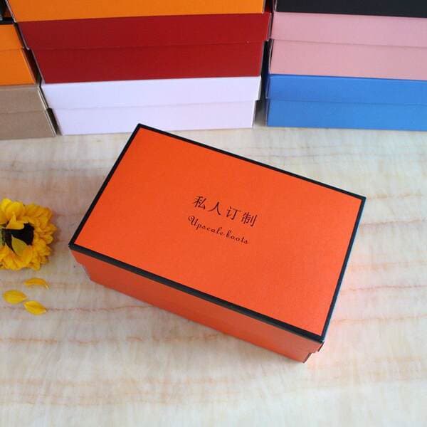 Factory Direct Sales Shoe Boxes in Stock Wholesale Sports Empty Boxes Sturdy Storage Gift Box Packaging Live Broadcast Orange Color