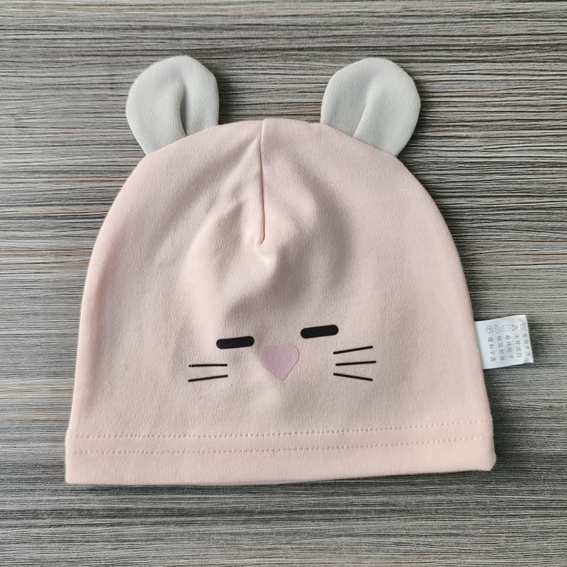 Thin material children's ear cap cat powder