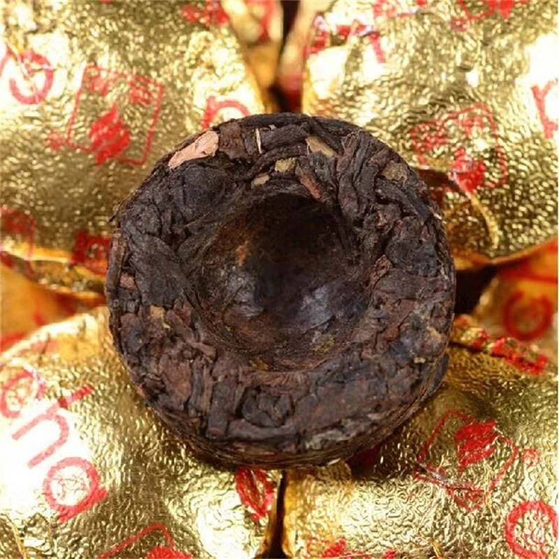 Yubang Pu-erh çayı, bişmiş, kiçik Tuo, yapışqan düyü ətirli, bambuk qabda, 200 q 2