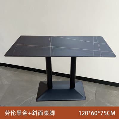 Lauren black gold 120*60+black iron feet