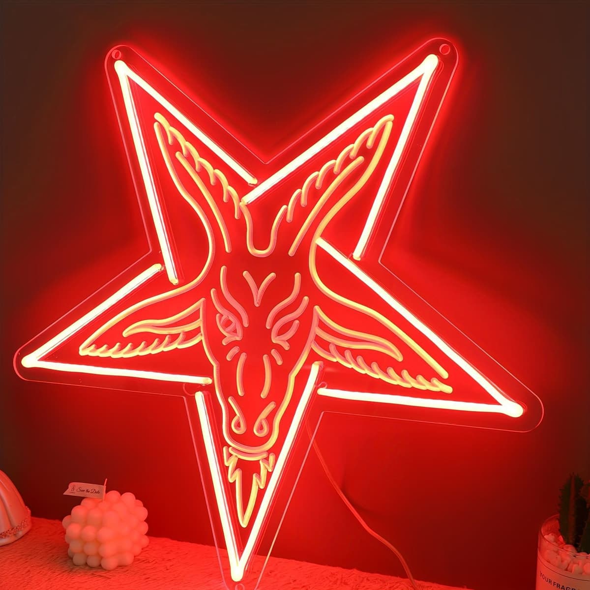 Sheep picture five-pointed star 35*33cm