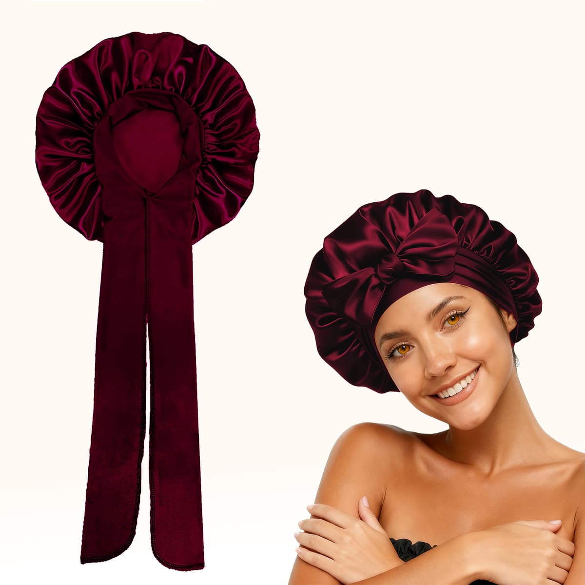 Burgundy - extra large criss-cross style 42cm - opp bag packaging