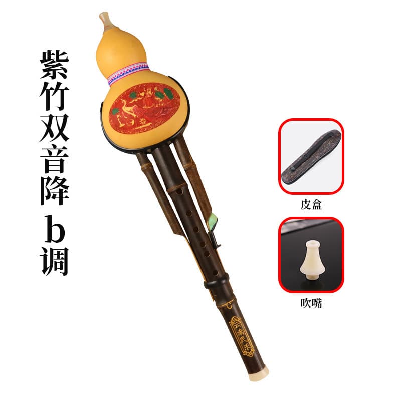 Classic purple bamboo two-tone b flat + box + mouthpiece