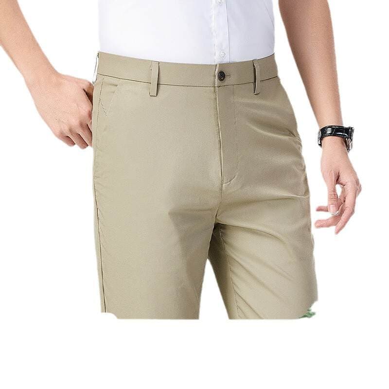 Men's Mulberry Silk Casual Pants 2024 Summer New Business Slim Straight Trousers Thin Dress Pants 5