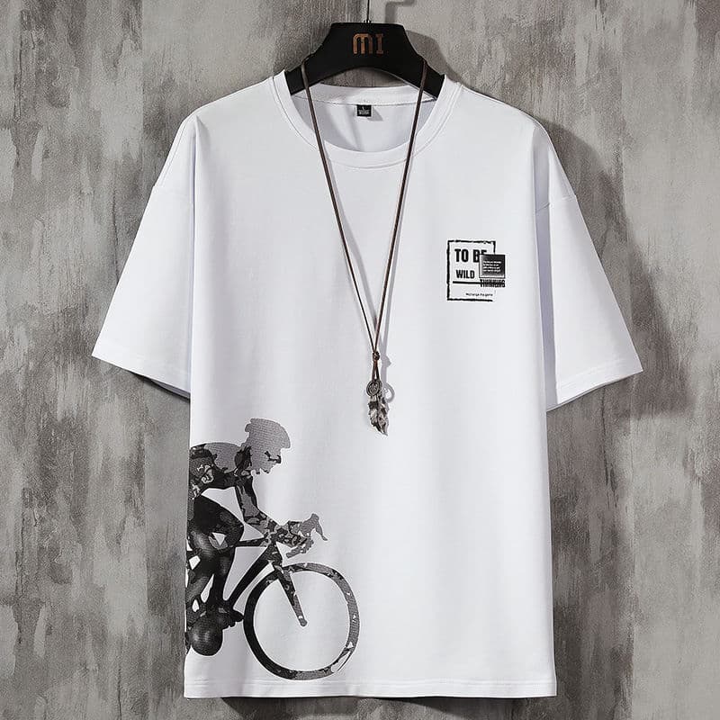 Cycling short sleeve t white