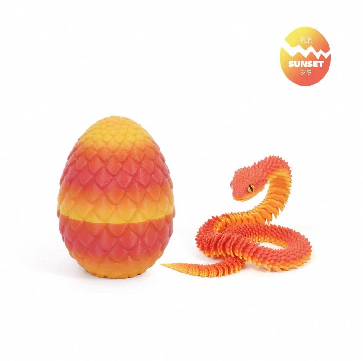 [30cm snake egg set] laser red viper + snake egg