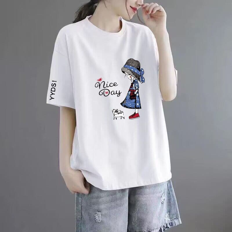 50 white black sleeve [medium] cat girl