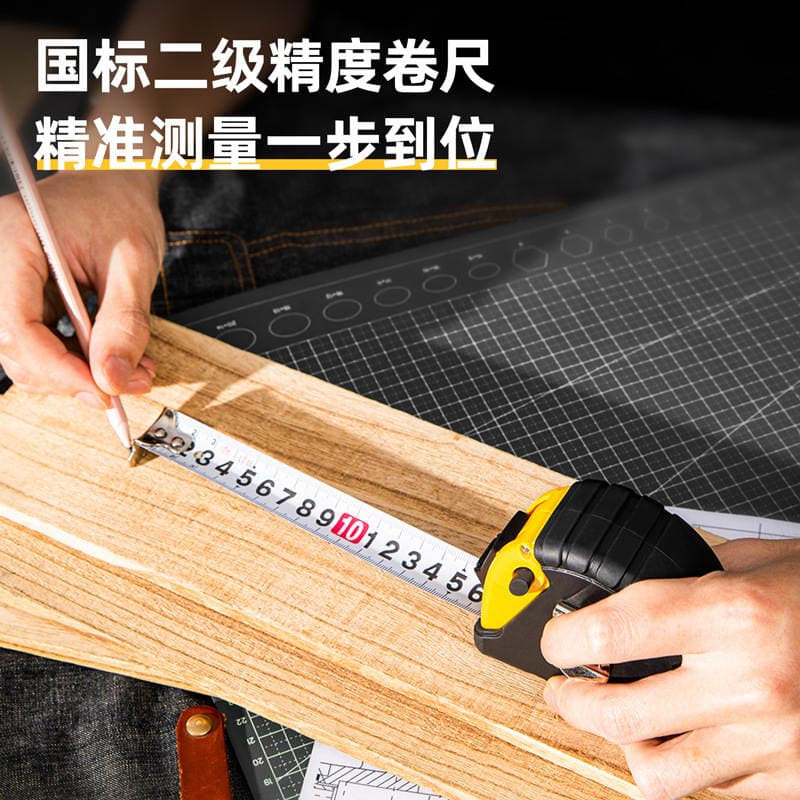 Deli 8204 Steel Tape Measure 10m Portable Multifunctional Woodworking Stainless Steel Tape Measure Double-Sided Wear-Resistant Measuring Ruler 2