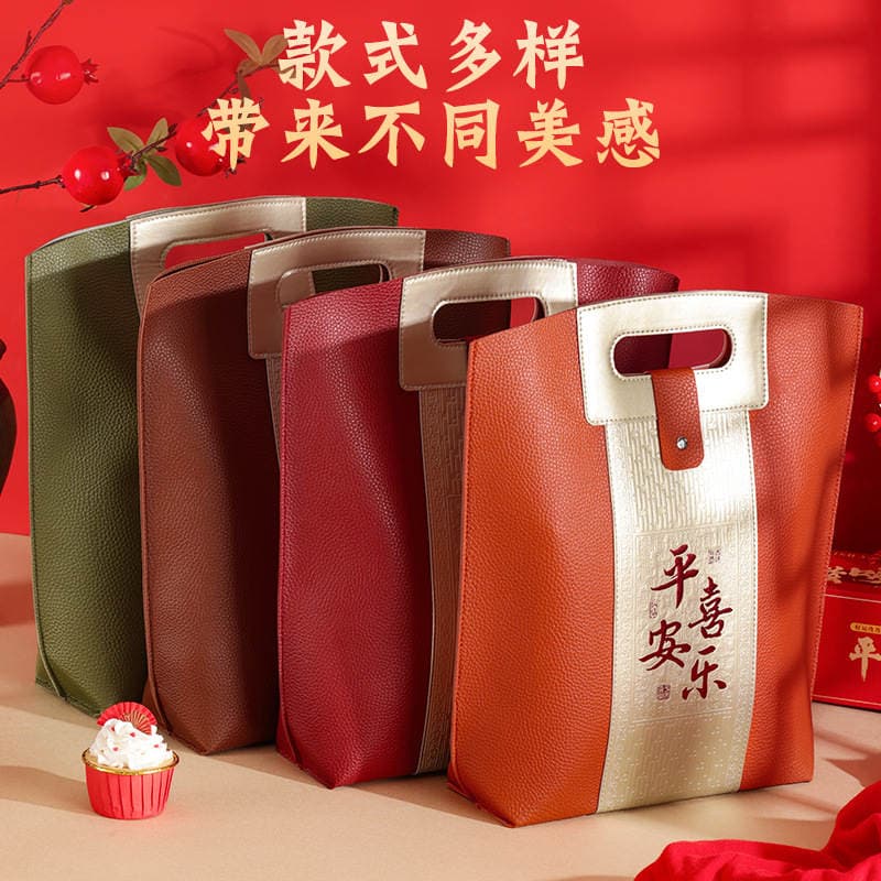 Red Wine Packaging Box for Two Bottles, Universal Wine Gift Box, In-Stock Leather 2-Bottle Red Wine Gift Box Packaging 2