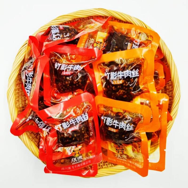 Zhang Fei light shadow beef shredded 500g Sichuan specialty spicy spiced beef jerky bulk Chengdu casual snacks 4
