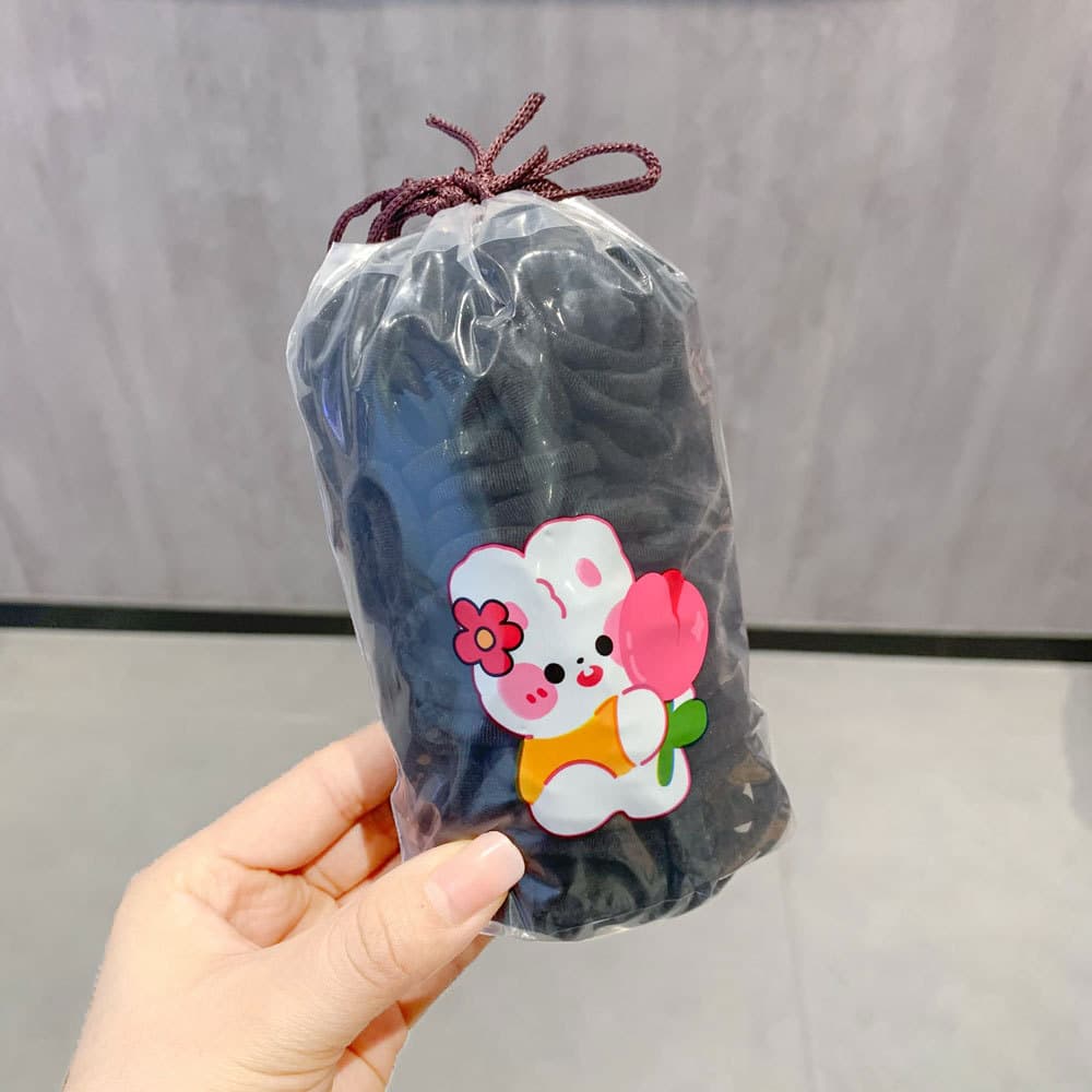 Black 200 pieces [cartoon drawstring bag]