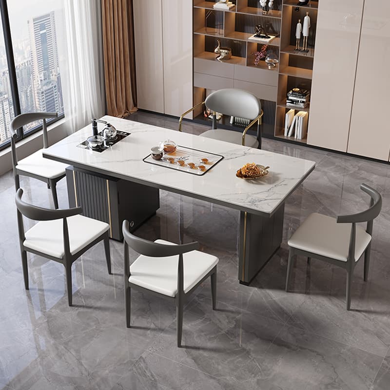 1.6m table, 1 light luxury chair + 4 guest chairs