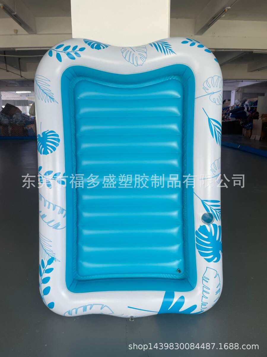 Factory Customized Adult Inflatable Pool Lounge Chair Float Bed with Backrest Pillow, Drink Cup Holder, Beach Sunbathing Float 2