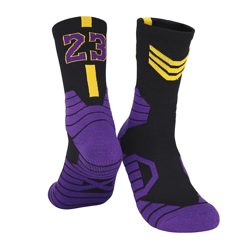 Black and yellow no. 23-adult socks