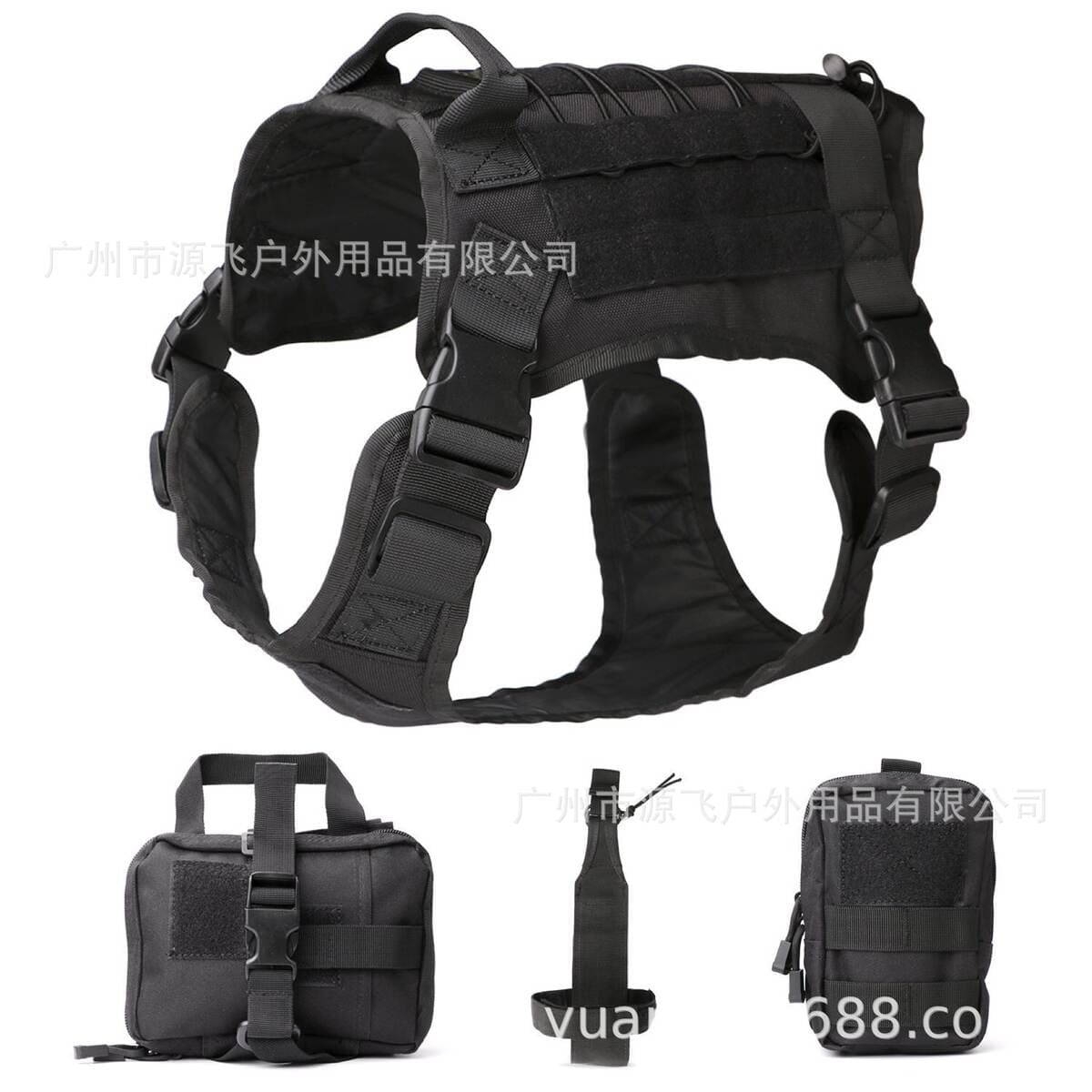 Foreign trade dog tactical outdoor vest waterproof Splash adjustable chest back large, medium and small dog dog clothing spot wholesale 5