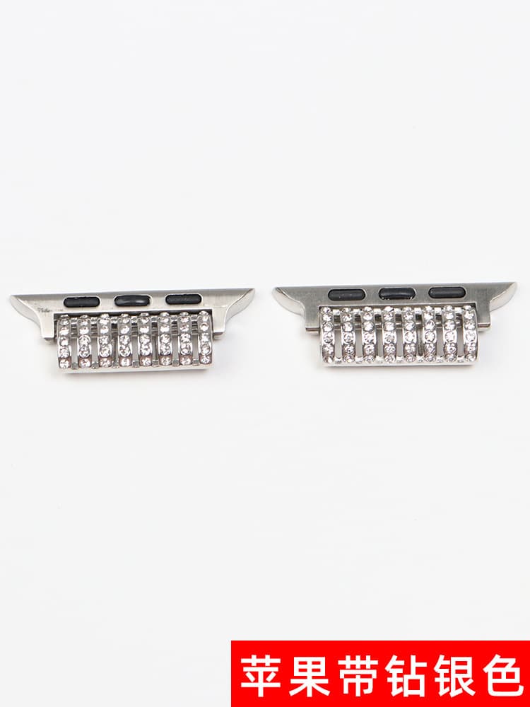 Rhinestone connector-silver